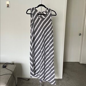 FLAX Striped Black and White Sleeveless Dress